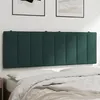 Image de vidaXL Coussin de tête de lit vert foncé 140 cm velours