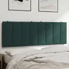 Image de vidaXL Coussin de tÃªte de lit vert foncÃ© 140 cm velours