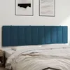 Image de vidaXL Coussin de tête de lit bleu 180 cm velours