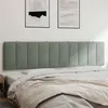 Image de vidaXL Coussin de tête de lit gris clair 200 cm velours