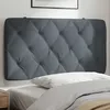 Image de vidaXL Vidaxl Coussin De Tête De Lit Gris Foncé 100 Cm Velours