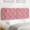 Image de vidaXL Vidaxl Coussin De Tête De Lit Rose 120 Cm Velours