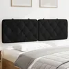 Image de vidaXL Coussin de tÃªte de lit noir 160 cm velours