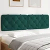 Image de vidaXL Coussin de tÃªte de lit vert foncÃ© 180 cm velours