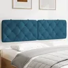 Image de vidaXL Coussin de tÃªte de lit bleu 180 cm velours