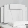Image de vidaXL Coussin de tÃªte de lit blanc 80 cm similicuir