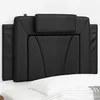 Image de vidaXL Coussin de tête de lit noir 90 cm similicuir