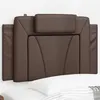 Image de vidaXL Coussin de tête de lit marron 90 cm similicuir