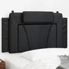 Image de vidaXL Coussin de tête de lit noir 100 cm similicuir