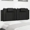 Image de vidaXL Coussin de tête de lit noir 120 cm similicuir