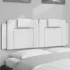 Image de vidaXL Coussin de tête de lit blanc 120 cm similicuir