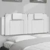 Image de vidaXL Coussin de tÃªte de lit blanc 120 cm similicuir