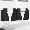 Image de vidaXL Coussin de tête de lit noir et blanc 120 cm similicuir