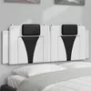 Image de vidaXL Coussin de tête de lit noir et blanc 120 cm similicuir