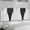 Image de vidaXL Coussin de tÃªte de lit noir et blanc 120 cm similicuir