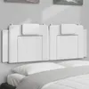 Image de vidaXL Coussin de tÃªte de lit blanc 140 cm similicuir