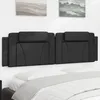 Image de vidaXL Vidaxl Coussin De Tête De Lit Noir 180 Cm Similicuir