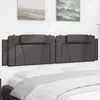 Image de vidaXL Vidaxl Coussin De Tête De Lit Gris 200 Cm Similicuir