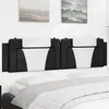 Image de vidaXL Coussin de tête de lit noir et blanc 200 cm similicuir