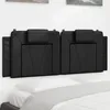 Image de vidaXL Coussin de tÃªte de lit noir 152 cm similicuir