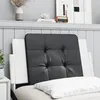 Image de vidaXL Vidaxl Coussin De Tête De Lit Noir Et Blanc 80 Cm Similicuir