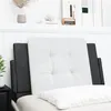 Image de vidaXL Coussin de tÃªte de lit noir et blanc 90 cm similicuir