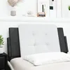 Image de vidaXL Coussin de tÃªte de lit noir et blanc 100 cm similicuir