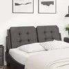 Image de vidaXL Coussin de tÃªte de lit gris 120 cm similicuir