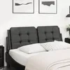 Image de vidaXL Coussin de tÃªte de lit noir 140 cm similicuir