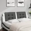 Image de vidaXL Vidaxl Coussin De Tête De Lit Noir Et Blanc 160 Cm Similicuir
