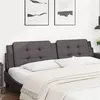 Image de vidaXL Coussin de tête de lit gris 200 cm similicuir