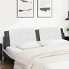 Image de vidaXL Coussin de tête de lit noir et blanc 200 cm similicuir