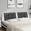 Image de vidaXL Coussin de tête de lit noir et blanc 200 cm similicuir