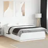 Image de vidaXL Cadre de lit avec lumières LED blanc 150x200 cm