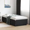 Image de vidaXL Cadre de lit avec lumières LED noir 90x200 cm bois d'ingénierie