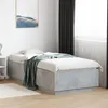 Image de vidaXL Cadre de lit avec lumières LED gris béton 90x200 cm