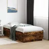 Image de vidaXL Cadre de lit chêne fumé 90x190 cm bois d'ingénierie