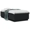Image de vidaXL Cadre de lit sans matelas noir 75x190 cm