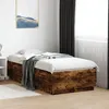 Image de vidaXL Cadre de lit chêne fumé 75x190 cm bois d'ingénierie