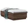 Image de vidaXL Cadre de lit chêne marron 75x190 cm bois d'ingénierie