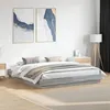 Image de vidaXL Cadre de lit avec lumières LED sonoma gris 180x200 cm