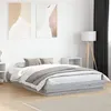Image de vidaXL Cadre de lit avec lumières LED sonoma gris 150x200 cm