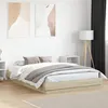Image de vidaXL Cadre de lit avec lumières LED chêne sonoma 120x200 cm
