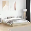 Image de vidaXL Cadre de lit avec LED sans matelas chêne sonoma 120x190 cm3209823