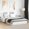 Image de vidaXL Cadre de lit avec tête de lit blanc 150x200cm bois d'ingénierie