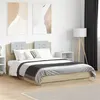 Image de vidaXL Cadre de lit sans matelas chêne sonoma 140x190 cm3209949