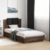 Image de vidaXL Cadre de lit tête de lit chêne marron 90x190 cm bois ingénierie