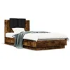 Image de vidaXL Cadre de lit tête de lit chêne fumé 75x190 cm bois ingénierie