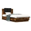Image de vidaXL Cadre de lit sans matelas chÃªne fumÃ© 75x190 cm