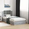 Image de vidaXL Cadre de lit avec tête de lit sonoma gris 75x190 cm
